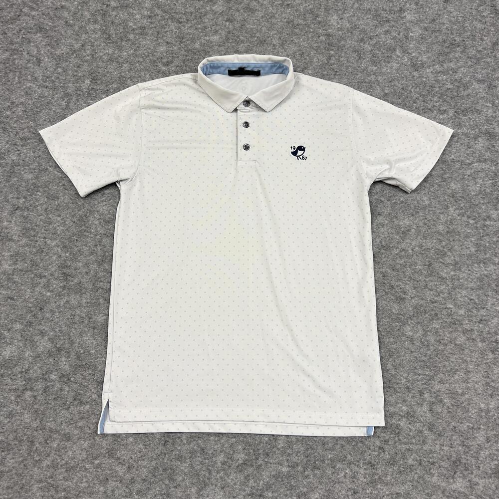 Greyson Polo Shirt Boys XL 12-14 Polka Dot Golf Performance Collar Stretch